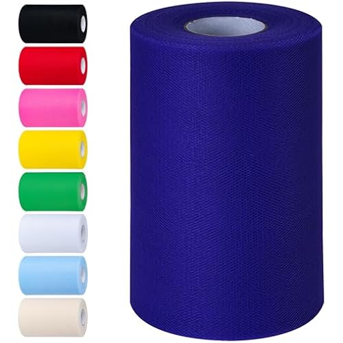 Royal Blue Tulle Fabric Rolls 6 Inch by 100 Yards Tulle Roll Spool Fabric