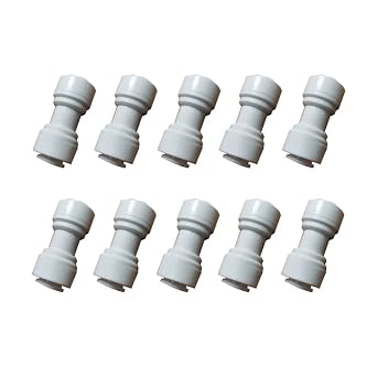 Malida 3/8"Tube OD to 3/8" Tube OD push fit straight quick connect for RO water system 10pack