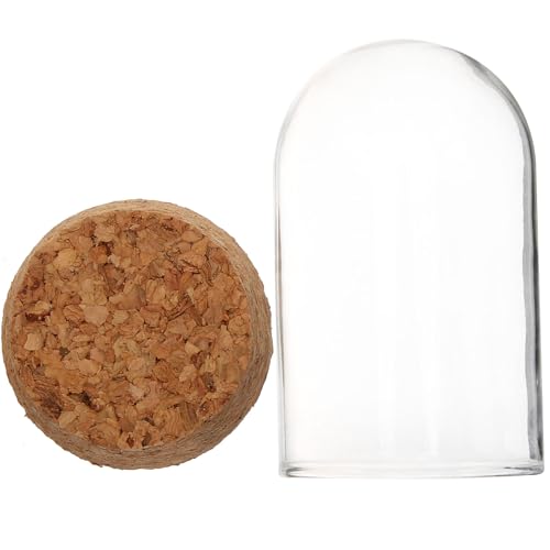 IMIKEYA Vitrina de cristal con base de madera...