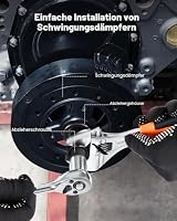 VEVOR Schwingungsdämpfer Abzieher Werkzeugsatz aus Stahl zum Entfernen und Installieren, Werkzeugsatz für Ausgleichswellen, Schwungrädern, Kurbelwellenscheiben, Lenkrädern – Ansicht 4