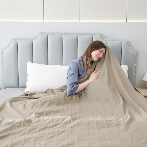 Eydna Manta Eléctrica Calefactable Tamaño Completo 72x84 Pulgadas, Calentamiento Rápido, Suave de Felpa para Cama y Sofá, Apagado Automático 10 Horas y 4 Niveles de Calor, Lavable a Máquina, Marrón Claro miniatura 7