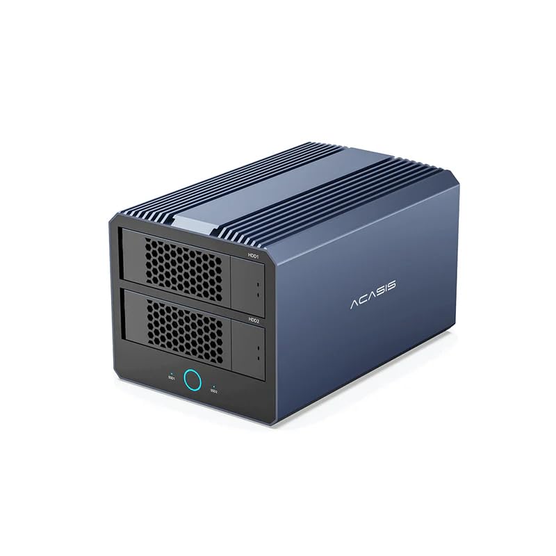 Image of ACASIS 40Gbps 4-Bay (2 HDD + 2 SSD) Hybrid HDD & NVMe Enclosure, Support 4 RAID Mode, in-Built Cooling Fan, 8K DisplayPort Output, Up to 76TB Storage