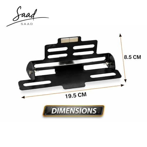 Image of SAAD Magnetic Foldable Tail Tidy | Universal Number Plate Holder | For R15 V2, V3, V4, MT15, etc| Heavy Metal | Adjustable Fender | Black Finish | Easy Install | Bike Accessories | NOT for DUKE Models