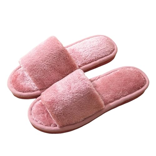 Slippers for Women 2025,Women's Cute Fuzzy Open Toe Indoor Cozy Memory Foam Slip On Comfortable House Slides Shoes for Womens