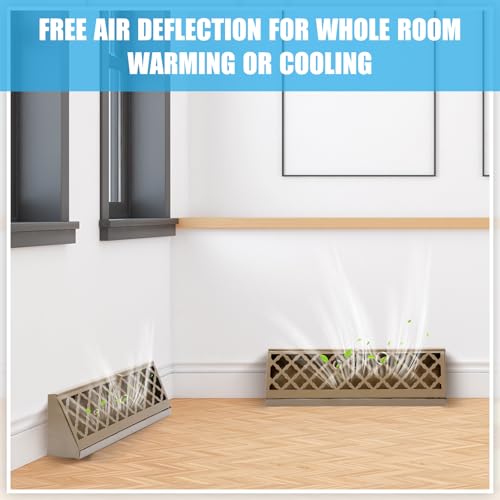 Couvercle d'aération pour plinthe 45 cm diffuseur de sol moderne avec vis pour maison lot de 4
