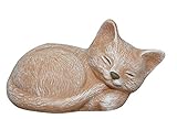Artikelnummer: 363-4 Steinfigur Katze schlafend in Terrakotta, Figur, Deko, Steinguss