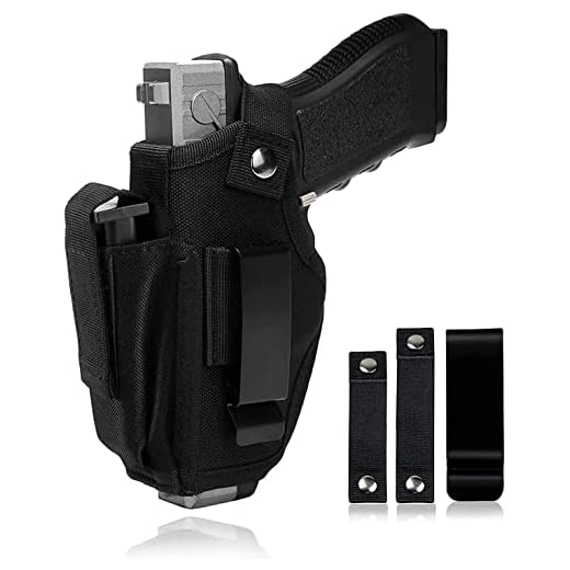 Taktische Pistolen Holster, Verdecktes Waffenholster, Pistolenholster, Gürtelholster with Metal Clip, Universell für Links- und Rechtshänder, Geeignet zum Tragen Kleiner und Großer Pistolen