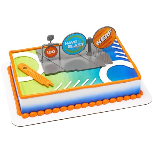 DecoSet® This Is Nerf Nation Cake Topper, Reusable Decorations for