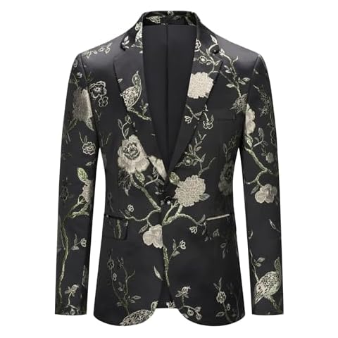 YOUTHUP Slim Fit Floral Blazer Jacket Cover