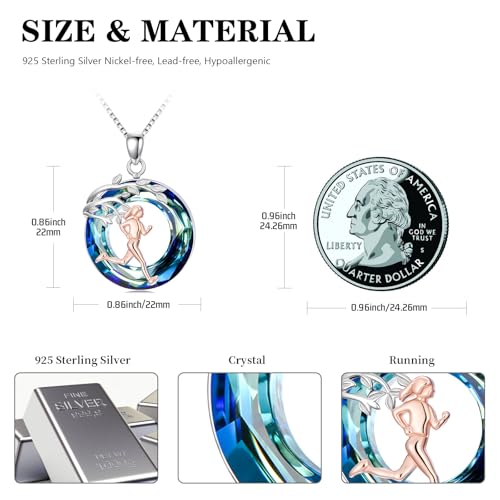 Sport/Music Necklace for Women 925 Sterling Silver Crystal Pendant Tree of Life Jewelry Gifts for Sport Players4