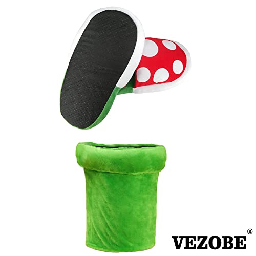 Winter Plush House Slipper Funny Cosplay Shoes Cute Cotton Shoes Cannibal Flower Home Wear Sneakers Green2
