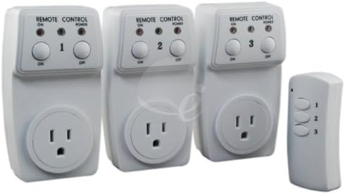 Yesker Outlet Wireless Remote Wall Outlets, 3 Outlets with 1 Remote (DOTHXXRCAD02)