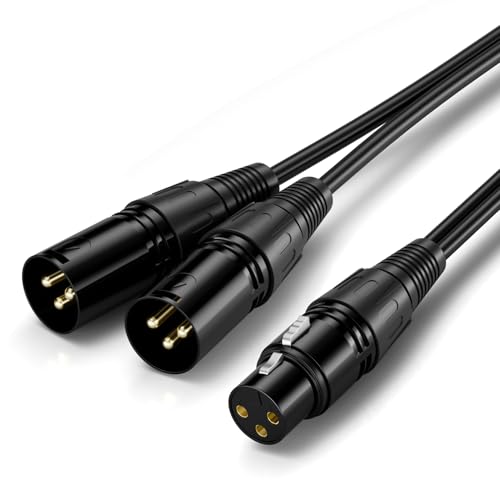 Câble répartiteur XLR double mâle anti-interférence 5m pour éliminer les parasites