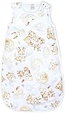TupTam Saco de Dormir Bebé 2.5 TOG – Saco de Dormir Niños para Todo el Año con Cremallera Lateral, OEKO-TEX, Animales beige sobre nubes/blanco, 68-74