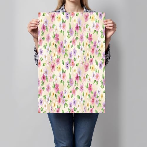 Póster de pared floral rústico en acuarela de 60x80 cm ideal para decorar un salón moderno beige 2