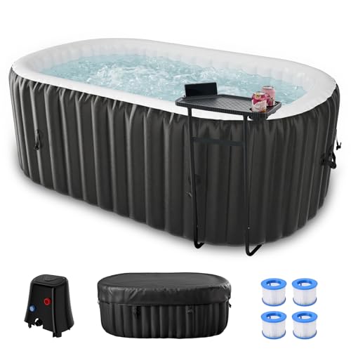 DoCred 2-Person Inflatable Hot Tub with Bubble Jets