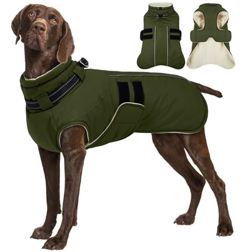 IECOii Cappotto per cani con pettorina, XXXXL, caldo cappotto invernale