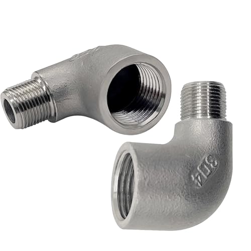 Beduan Water Line Adapter 1/2 BSP Female to 3/8 Comp Male 90 Deg Elbow 2PCS by beduan - Used condition - US$11.07