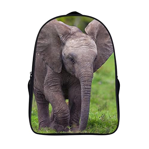 Cartable de mode Prairie Elephant sac à dos 40x28x16cm pour l'école et les loisirs