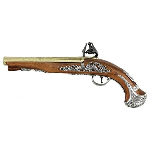 DX1228 Denix 1748 English Flintlock Pistol Non-Firing Replica George Washington's Signature Collector's Model