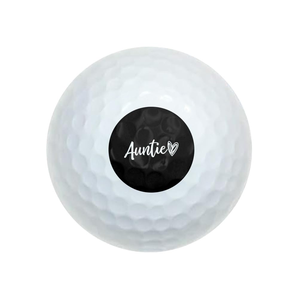 GRAPHICS & MORE Auntie Heart Novelty Golf Balls 3 Pack