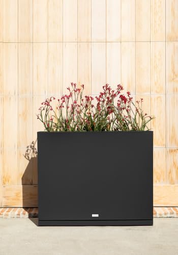 Image of Veradek Block Series Span Planter & Drip Tray - Rectangular Outdoor Planter