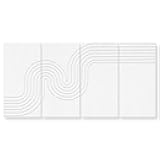 UMIACOUSTICS 4 Pack Decorative Acoustic Panels,Total 94.4” x 47.2” Sound Proof Panels,Decorative Sound Treatment Panel for Home, Office, Recording Studio,White