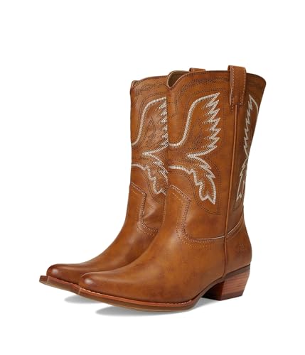 FRYE AND CO. Womens Irlene Short Deco Stitch Caramel 10 Medium