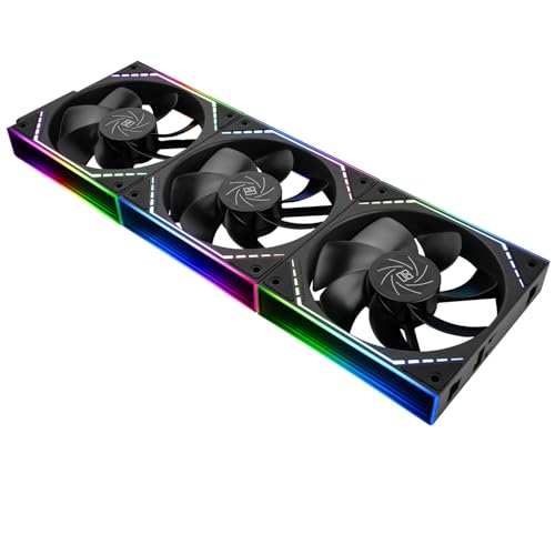 TR-TL-M12QR X3 VENT CPU Boîtier 120mm, Connecteur PWM Silent, Refroidissement complet avec roulement S-FDB, Ventilateur PC ARGB faible bruit