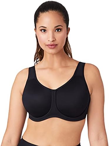 Wacoal womens Full Figure Underwire sports bras, Black, 38DD US