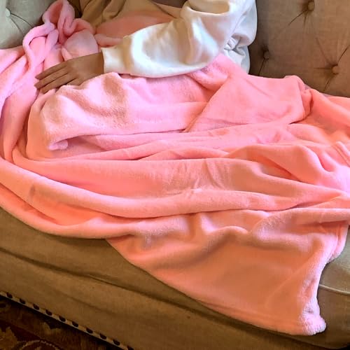 Threadart Super Soft Ultra Plush Fleece Throw Blankets 50"x60" | Fuzzy Soft Cozy Microfiber | Orange by Threadart - Image 3