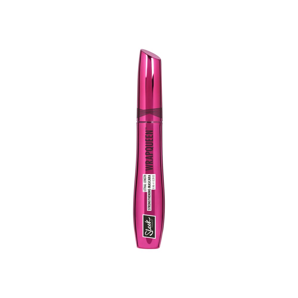 Sleek Makeup WRAPQUEEN Strengthening Mascara – Lethal Length & Vivid Volume, Smudge-Resistant Formula, 8ml