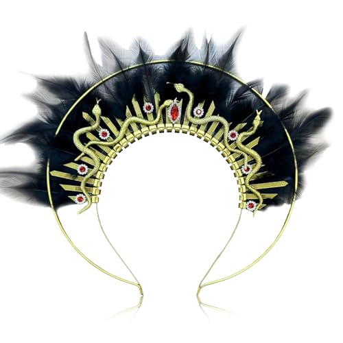 Roaring Good Time Medusa Headpiece Medusa Crown Snake Headband Medusa Costume Accessories Goddess Costume Women Costume Cosplay for Halloween Christmas