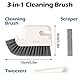 Reinigungsbürste, Fensterrahmen Reiniger, Hartborsten Eckenreinigungsbürste, Spaltreinigungsbürste, 3-In-1 Window Cleaning Brush, Reinigungsbürsten-Set Zur Reinigung Von Toten Ecken, Ritzen, Jalousien