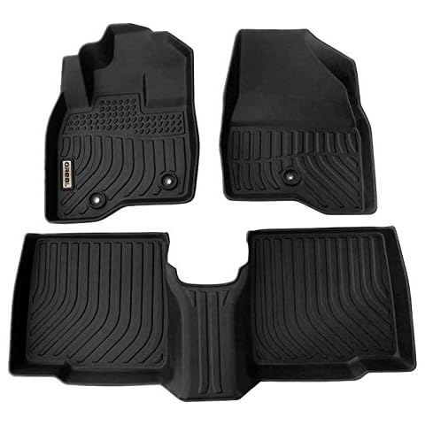orealtrend Black Floor Mats Liners Replacement for Explorer 2015 2016 2017 2018 2019 Heavy Duty All Weather Guard Front and Rear Car Carpet-Custom Fit-Tough Odorless Cover