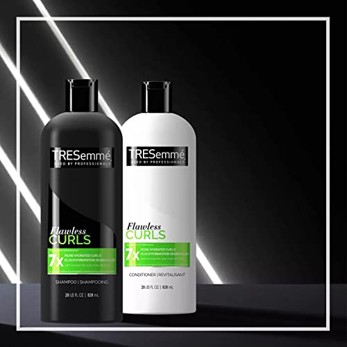 Tresemmé Flawless Curls Shampoo And Conditioner Set, Curly Hair Products With Coconut Oil Leaves Curls Defined, Sulfate Free, Frizz Free, 28 Fl Oz Ea #TOP2