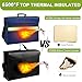 Fireproof Money Bags with Lock-6500°F Fireproof Document Box,10 Layers Insulation Materials&Waterproof Zipper,Removable Folder Layers/Wallet,Reflective Strip for Cash,Valuables(14.2”x 9.6”x 4.1”)