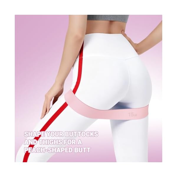 Resistance Bands for Working Out - 2/3/4 Pack Elastic Loop Exercise Band Set 15 25 35 50 lbs, Strength Training Stretching Home Gym Workout Bands for Pilates Yoga Leg Glute Arm Workout for Women Men - Image 4