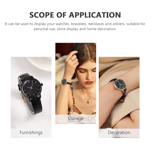 6stücke Teiliges Schwarzer Pu-Armband-uhrenkissen Für Schmuck-präsentation Für Schmuckkästen Vitrinen Dekoration Von Verkaufsständen – Bild 7