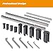 Jerax tools No.10 Keyway Broach Sets 18 Pcs Inch HSS Industrial Tools with 4 Broaches, 9 Bushings and 5 Shims