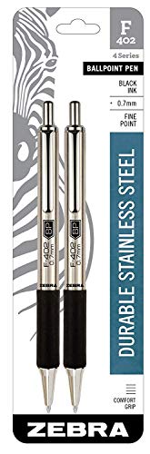 Bolígrafo Gel Retráctil Zebra Pen G-402 Acero Inoxidable miniatura 2