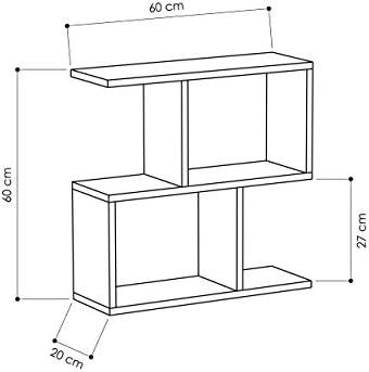HOCUS PICUS Hocuspicus 2 Tier Storage Side Table | Many Colour Options | 60x60x20cm | Shelves Organizer | Office Living Room | End Desk Stand Display (Anthracite)