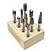 Premium-Grade Die Grinder Bits Tungsten Carbide Burr Set 1/4 Shank 10-PC Double Cut Rotary Cutting Burr Bits for Metalworking, Steel, Wood, Grinding, Carving, Engraving By LU&MN