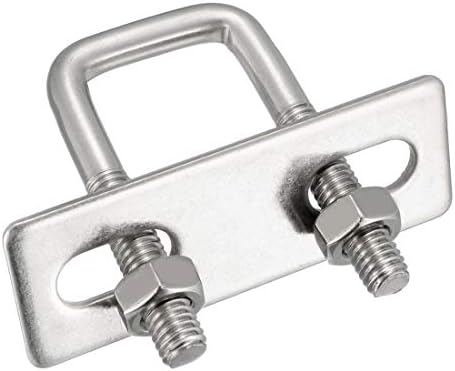 sourcing map Square u-Bolts 0.79"(20mm) Inner Width 45mm Length M6 304 Stainless Steel U Bolt with Nuts Frame for Boat Trailer