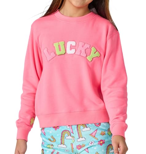 Sweat-shirt à col rond polaire douce grandes filles pull chaud hiver