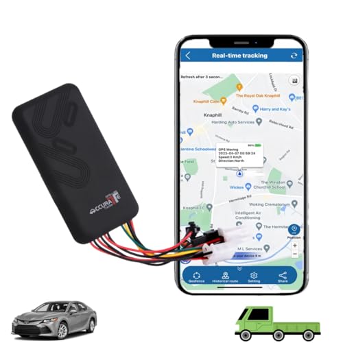 GT06A Car GPS Tracker: Real-time Locator, Anti-Theft, Mobile APPs, History Tracking, Remote Control, Geo-Fence, Speed Alert, SOS, GPS Tracker for Vehicles