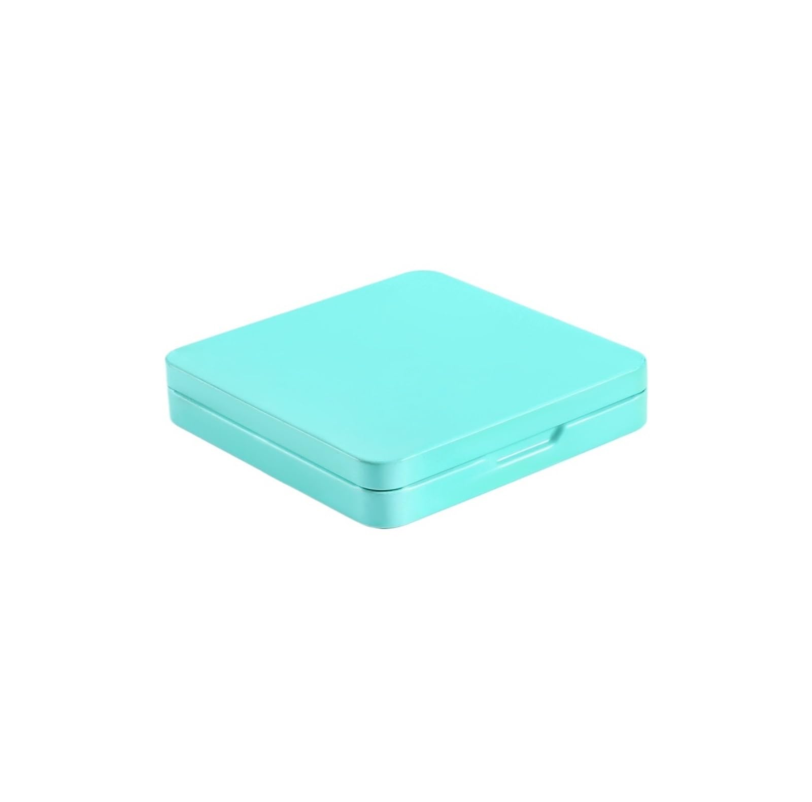 LuoAXINN Metal Tins with Lids 5pc Candy Tin Storage Boxes Metal Square Empty Small Box Tinplate Jewelry Card Cases Bins Jar Hinged Containers Organizer(Blue)