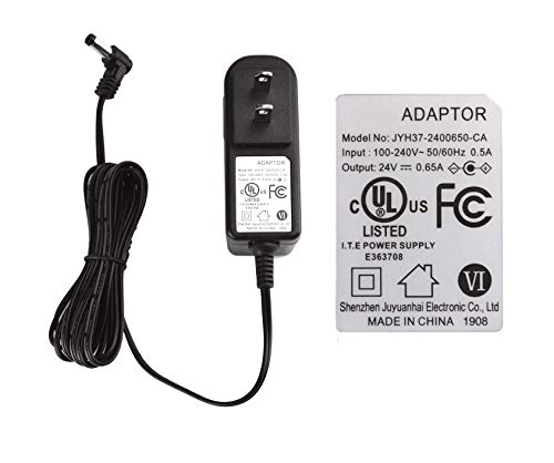 Samyo 24V 0.65A Ac To Dc Adaptor Switching Power Supply Replacement Cord Cable For 100Ml / 120Ml / 300Ml / 500Ml Essential Oil Diffuser Ul Listed 5.7Ft - Black #TOP5