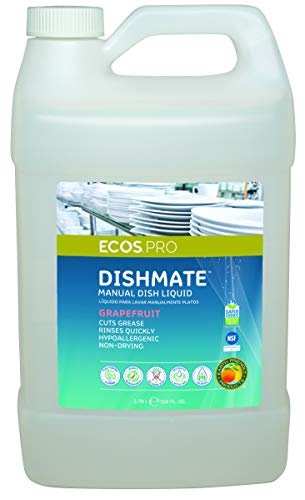 Earth Friendly Products Proline PL9722/04 Dishmate Grapefruit Ultra-Concentrated Liquid Dishwashing Cleaner, 1 gallon Bottles (Case of 4)
