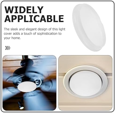2pcs White Acrylic Ceiling Fan Light Fixture Shade Replacement - 2